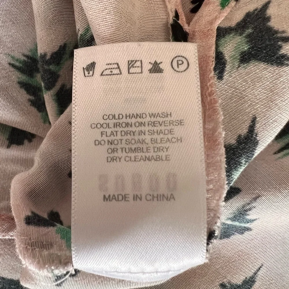 Revolve Suboo Pink & Green Ikat Wrap Cutot Midi Dress - Picture 9 of 11